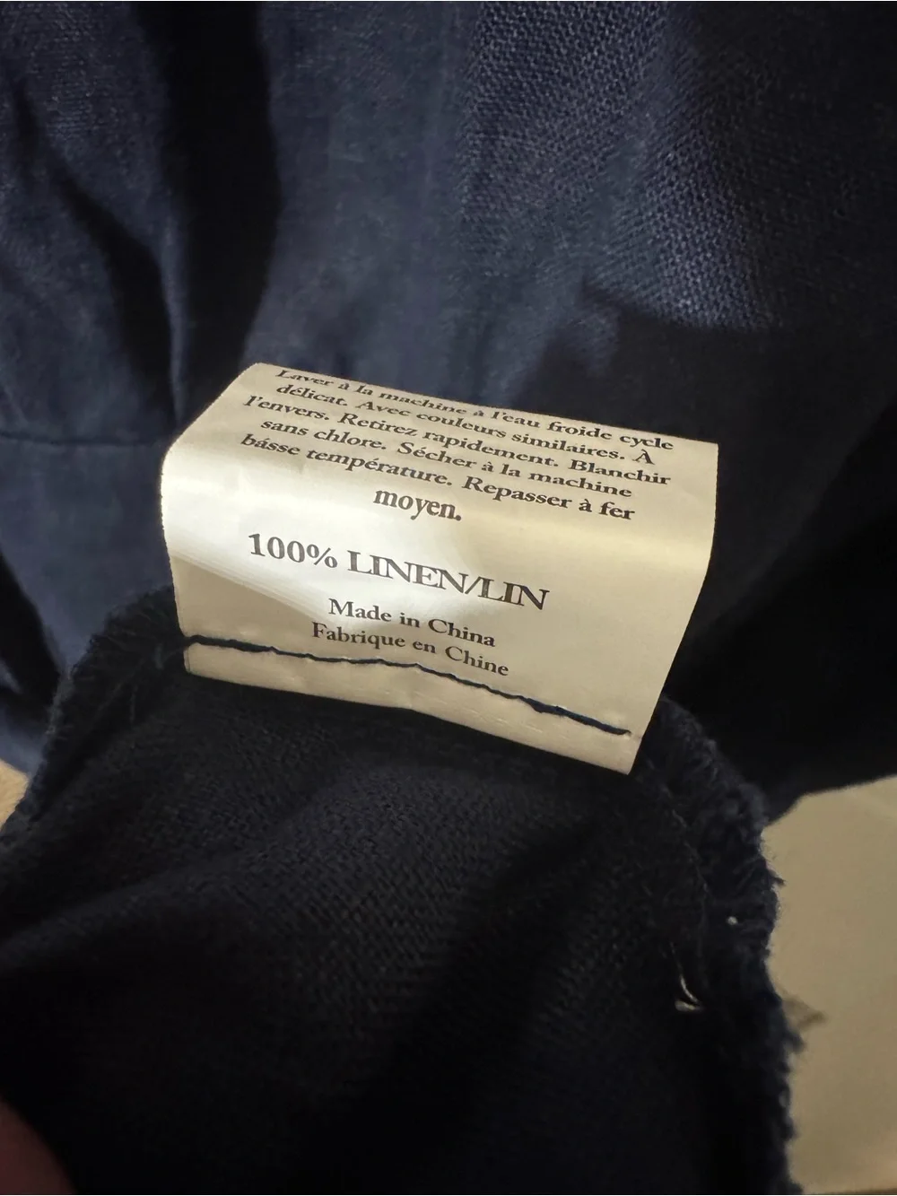 Grae Cove Navy Linen Wrap-Style Pocket Midi Dress - Picture 8 of 10